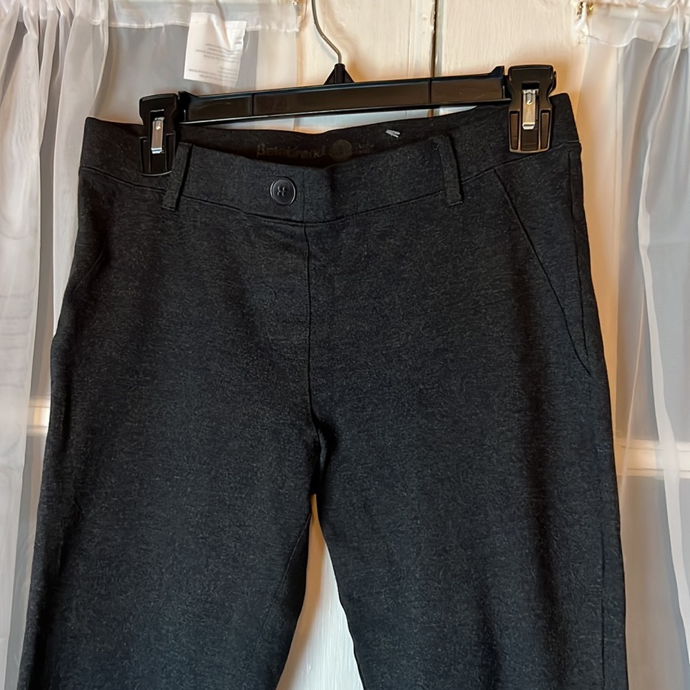 Betabrand Cropped Dress Yoga Pants Women's Small Charcoal Gray Stretch Career - Picture 2 of 8